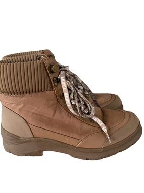 Nautica Sabra Women's Tan Puffer Ankle Boot Size 10 Weatherproof